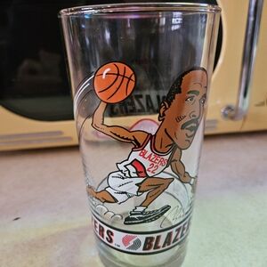 Blazers Basketball Player Glass